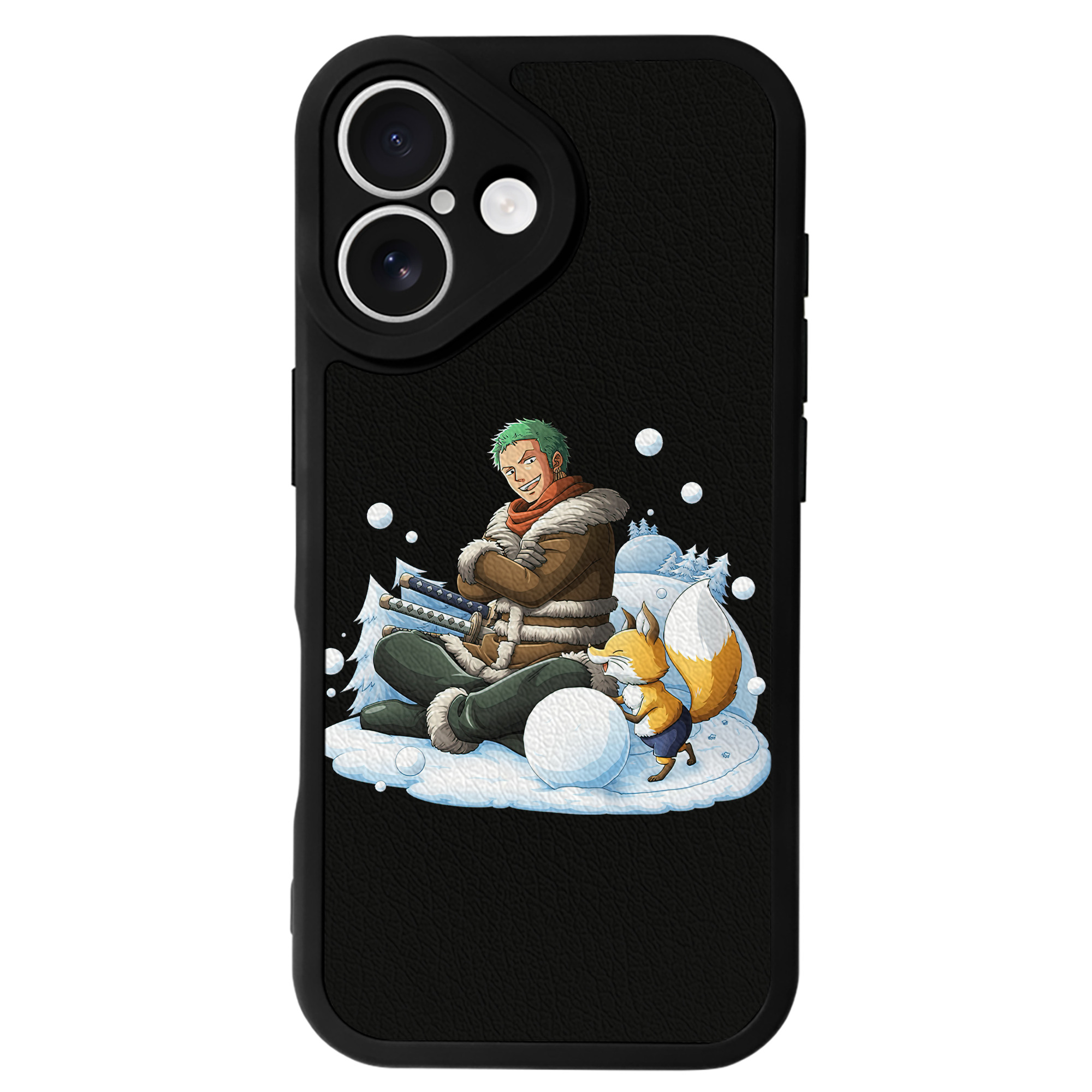 （画像用） ワンピース ロロノア・ゾロ ONE PIECE Roronoa Zoro 【iPhone 16シリーズ対応】シリコンスマホケース（レザー調） 材質：シリコン